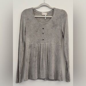 Elisa Cavaletti Size Small Blouse Long Sleeve Artsy Whimsigoth Festival Gray